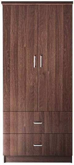 Ușă dublă Dulap de Haine Closet Nuci 80x50x180cm