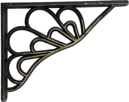 Rei Eckregal Metallisch in Schwarz Farbe 190x148mm 1Stück 1480-BLACK