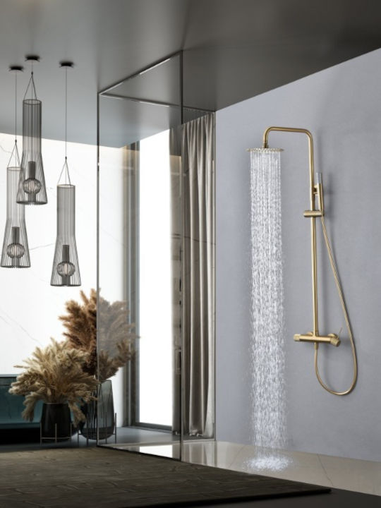 Imex Shower Column with Bathtub Mixer Gold