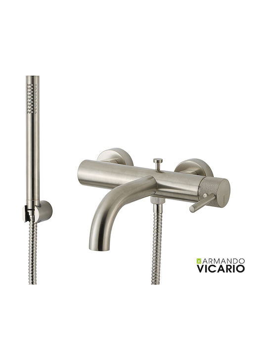 Armando Vicario Mixing Bathtub Shower Faucet Complete Set Inox Bronze