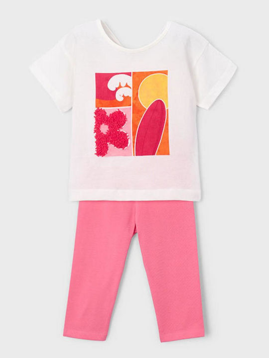 Kinderbekleidungssets mit Leggings Sommer 2Stücke Rosa