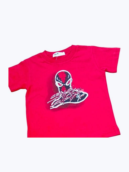 Kids Set with Shorts Summer 2 Pieces Red Black