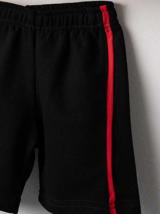 Kids Set with Shorts Summer 2 Pieces Red Black