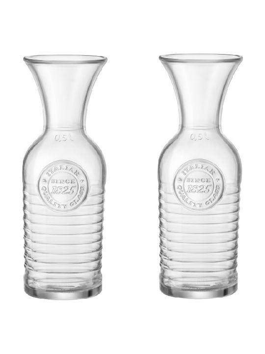 Bormioli Rocco Officina Γυάλινη Καράφα Σερβιρίσματος Ουίσκι 10.45εκ. με Πώμα και Ποτήρια 7τμχ