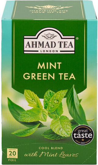 Ahmad Tea Зелен Чай 20 Чанти 40гр 1бр с Аромат Мента