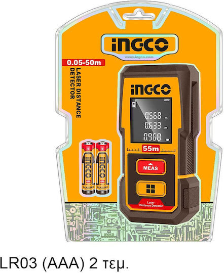 Ingco Laser Meter HLDD05086 with Measuring Range 0.05m-55m