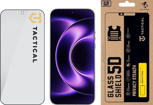 Tactical 5D Privacy Tempered Glass Black Compatible with Xiaomi 17 Ultra