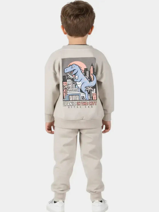 Kids Tracksuits Beige/Black/Beige 3 Pieces