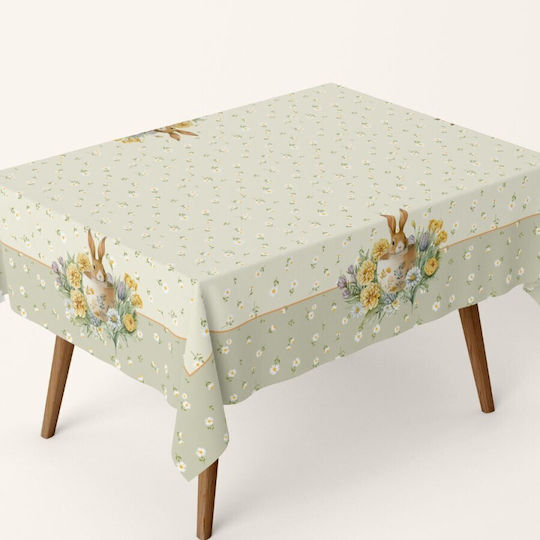 100% Cotton Tablecloth Flowers Bunny 140x180cm Roco