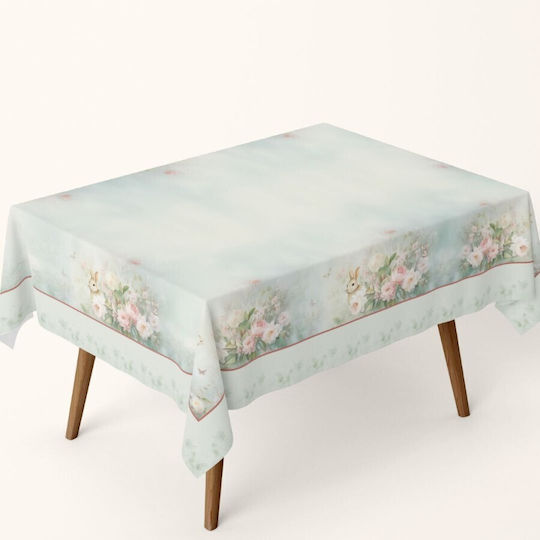 100% Cotton Tablecloth Flowers Bunnies 140x320cm Romeo