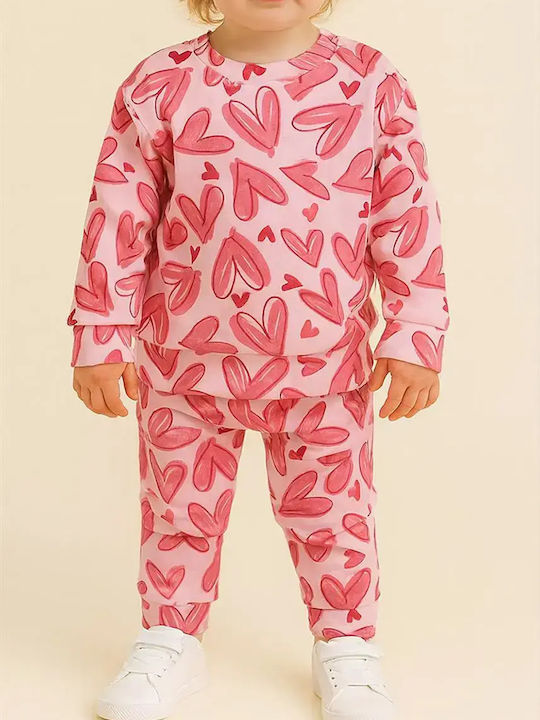 Kinder Sweatpants Set - Jogginganzug Pink 2Stück