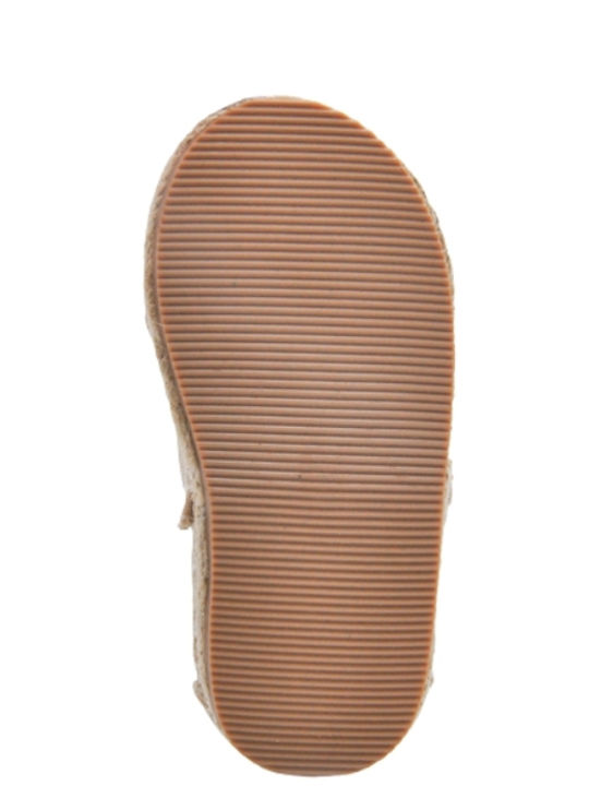 Kids Espadrilles with Hoop & Loop Closure Beige