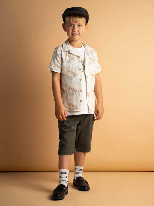 Kinder-Set mit Shorts Sommer 4Stück Khaki