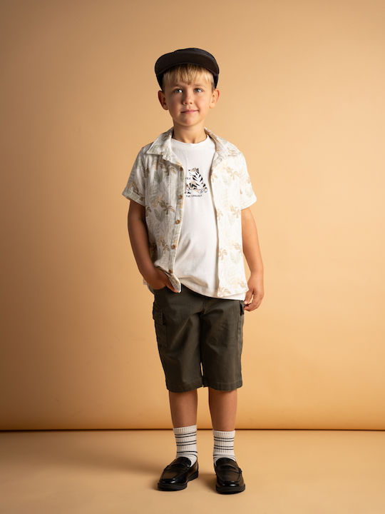 Kinder-Set mit Shorts Sommer 4Stück Khaki