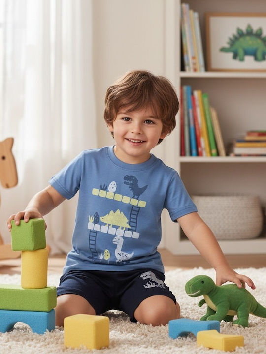 Kids Set with Shorts Summer 2 Pieces Dark Navy Blue