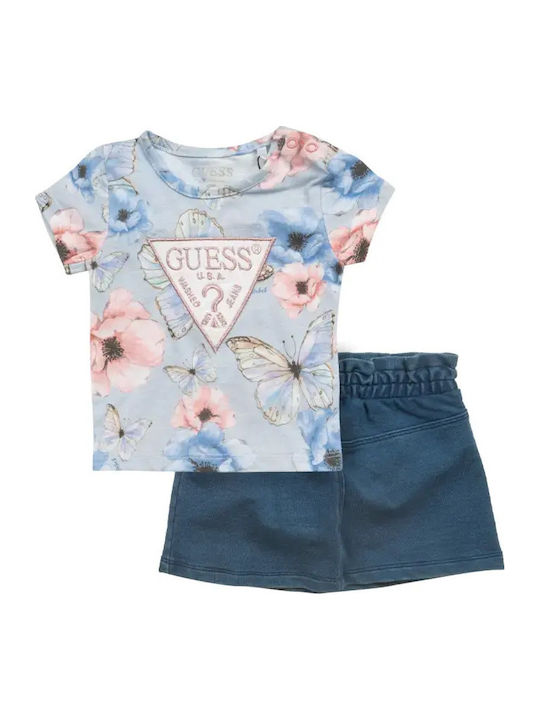 Kids Set with Skirt Summer 2pcs Blue