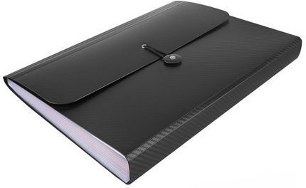 Dokumentenordner Zola 13 Fächer A4 Größe Trennblätter Etiketten Klappe Elastischer Verschluss Wasserdicht 33 X 24 X 4 Cm Schwarz