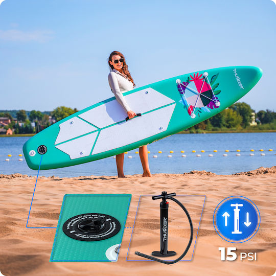 Thunder Inflatable SUP Board 320cm Inflatable SUP Board with Length 3.2m Green