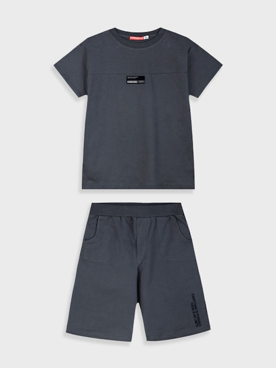 Kids' Set with Shorts Summer 2pcs Anthracite