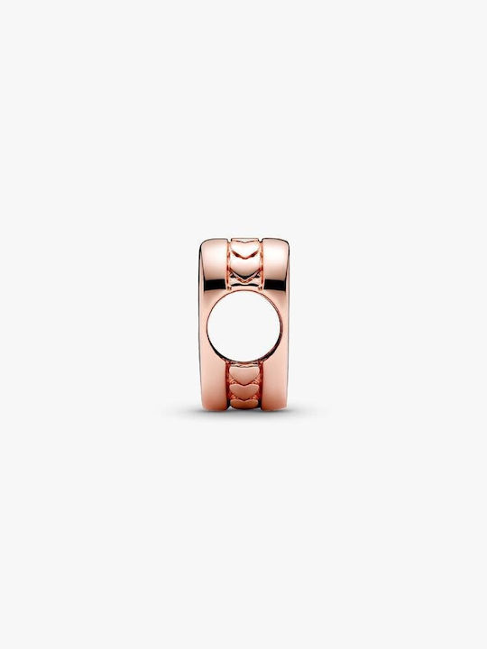 Pandora Charm Herz aus Rosa Vergoldetem Silber Rosa