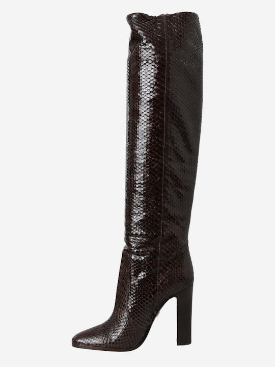 Dolce & Gabbana Leder Damenstiefel Braune
