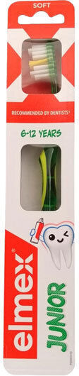 Elmex Junior Toothbrush Children From 6-12 Years Children's Toothbrush For 6+ Years Green
