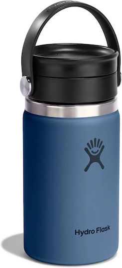 Hydro Flask Wide Flex Sip Lid Ποτήρι Θερμός Ανοξείδωτο 355ml Harbor Blue με Λαβή