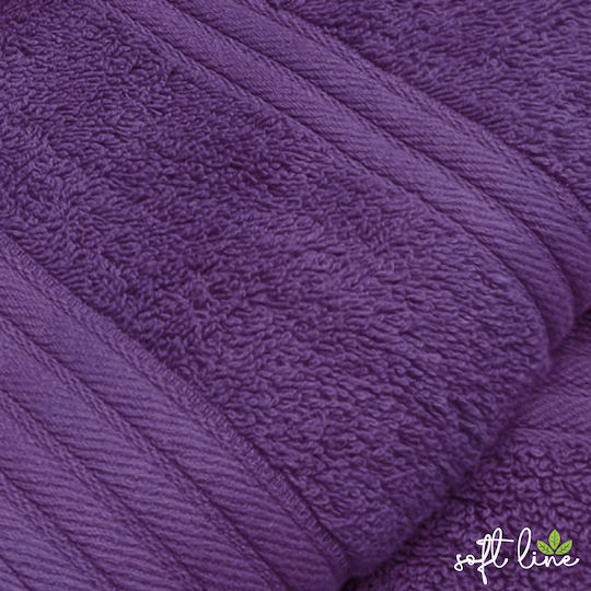 Cosy Life Σετ Πετσέτες Μπάνιου 2τμχ Soft Line Μωβ Βάρους 500gr/m²