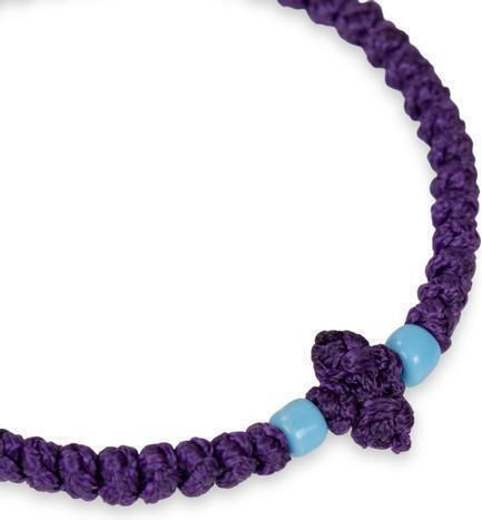 Handmade Purple Prayer Beads 33 Prayer Knots