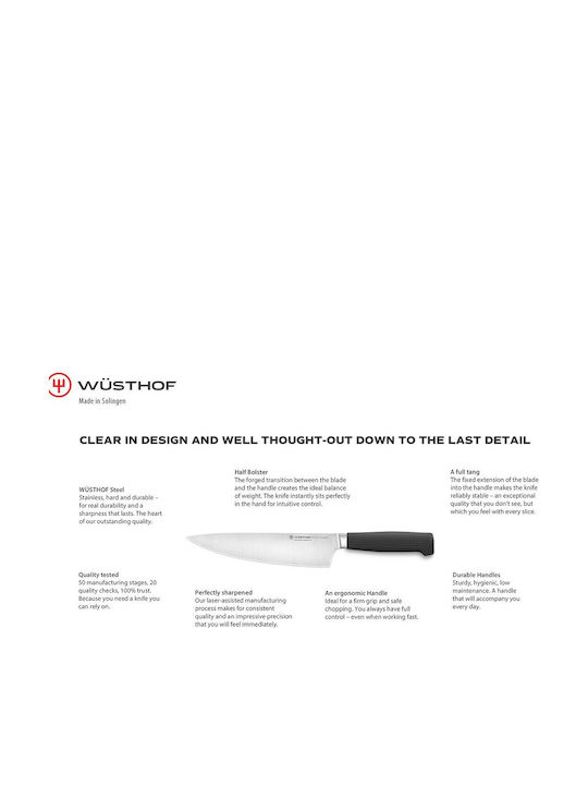 Wusthof Partner Μαχαίρι Santoku από Ανοξείδωτο Ατσάλι 17cm
