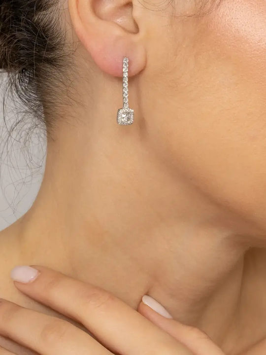 Set with Necklace Earrings & Bracelet from Silver with Stones