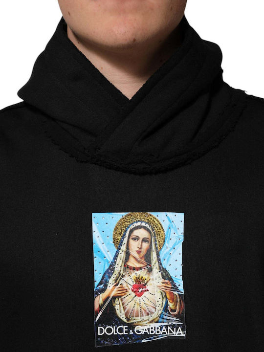 Damen Sweatshirt mit Kapuze Schwarz