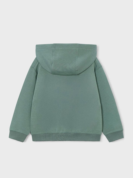 Kids Sweatshirt Cardigan with Hood and Pockets Green