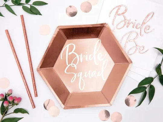 Bachelorette Bride Squad Plate for Party 6 Pieces