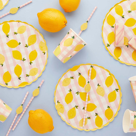 Lemon Glass for Party 8 Pieces
