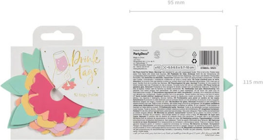 Decorative Glass Labels for Party 10 Pieces