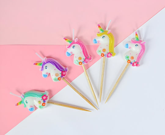Lumanări De Ziua De Naștere Unicorn 5 Bucăți
