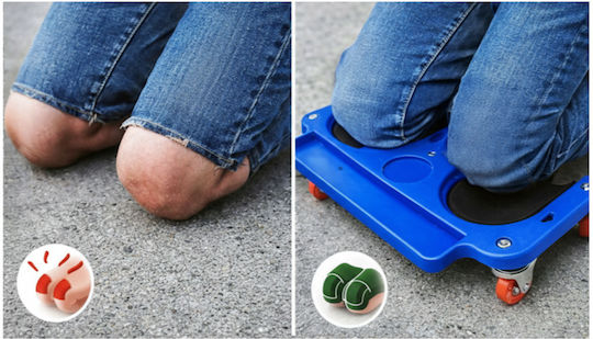 Knee Protection Support Workshop Zola Rollers Magnetic Surface Easy Movement Abs 50 X 26 X 9.5 Cm Blue