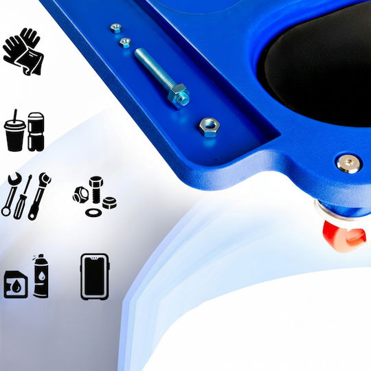 Knee Protection Support Workshop Zola Rollers Magnetic Surface Easy Movement Abs 50 X 26 X 9.5 Cm Blue