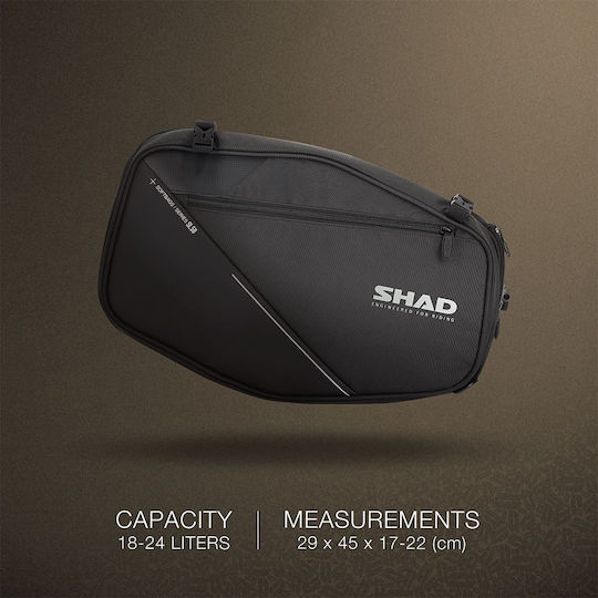 Shad Σαμάρι Μοτοσυκλέτας 24lt σε Μαύρο Χρώμα