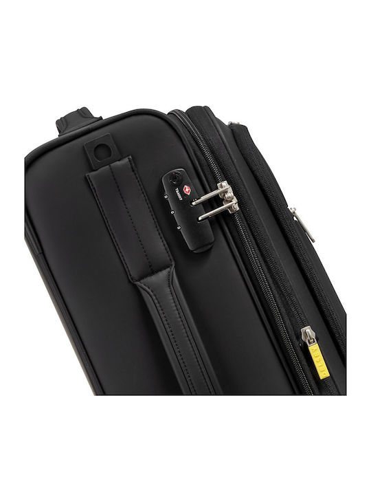 Delsey Dita Βαλίτσα Ταξιδίου Καμπίνας Υφασμάτινη Black με 4 Ρόδες Ύψους 55εκ.