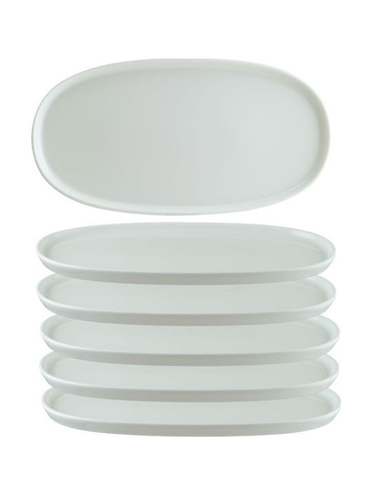 Bonna Hygge Servierplatte Oval aus Porzellan Weiß