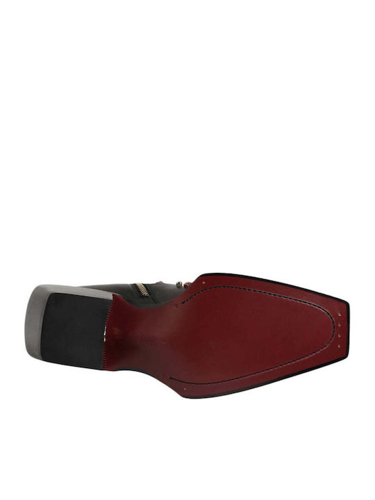 Кожени Черни Мъжки Ботуши с Цип