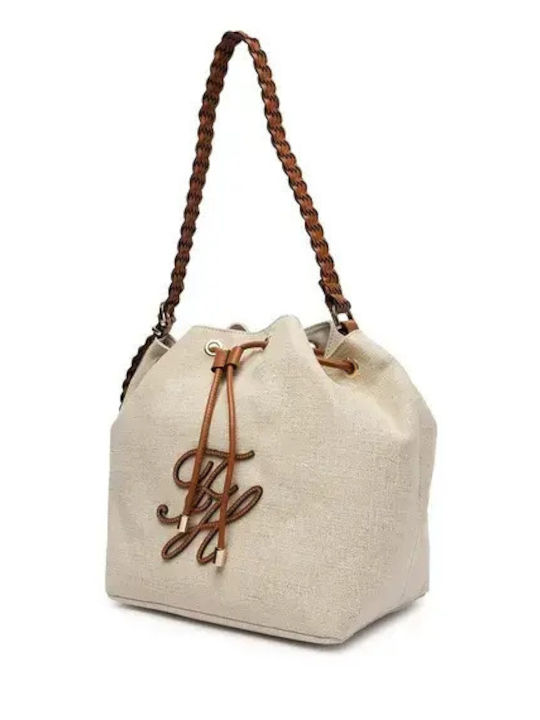 Fabric Women's Drawstring Bag Canvas/Cognac 0F4