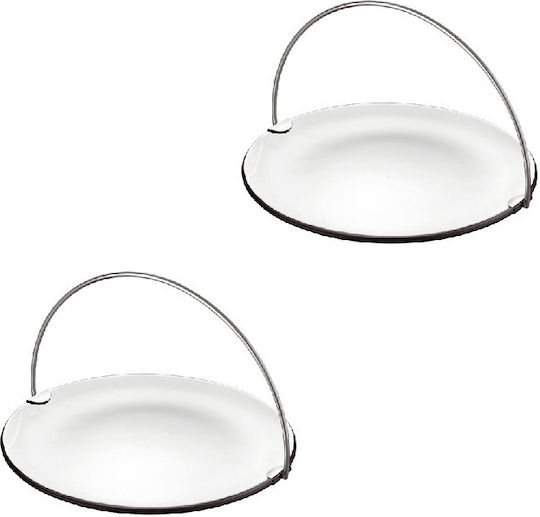 Vidivi Banquet Servierplatte Glas Weiße mit Durchmesser 21cm
