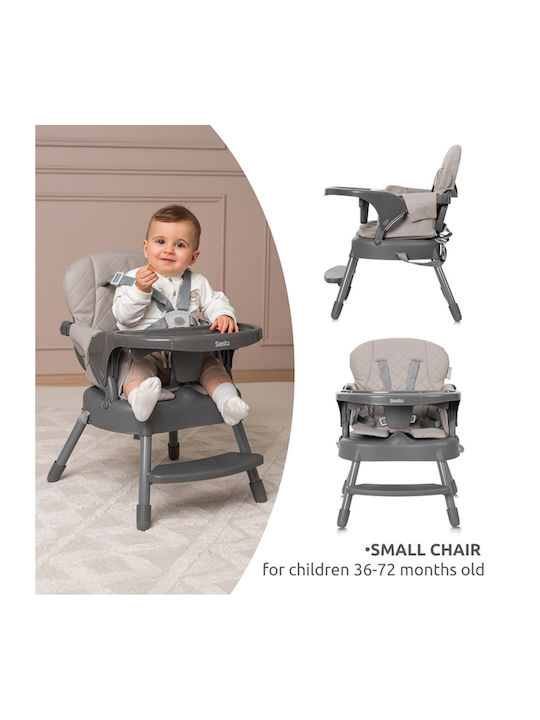 Lorelli Siesta Foldable Baby Highchair 3 in 1 with Adjustable Height Green Leather