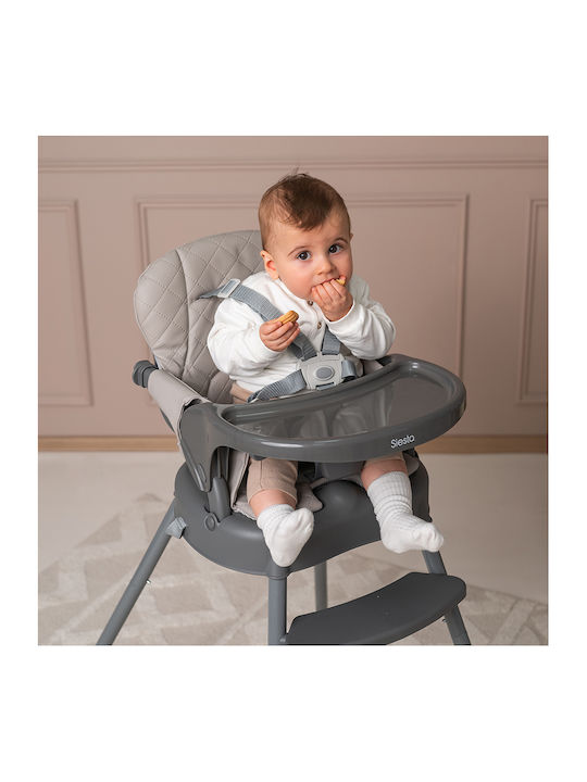 Lorelli Siesta Foldable Baby Highchair 3 in 1 with Adjustable Height Green Leather