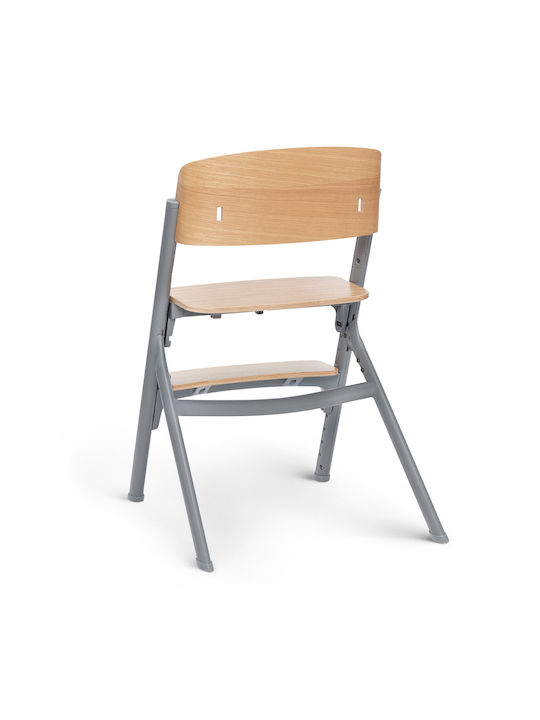 Kinderkraft Livy Καρεκλάκι Φαγητού με Ρυθμιζόμενο Ύψος Wooden/Gray