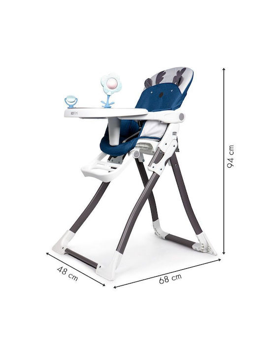 Ecotoys Ecotoys Baby Hochstuhl mit Höhenverstellbar und Klappbar Blau