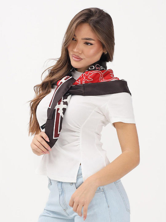Women's Cotton Short Sleeve White Blouse